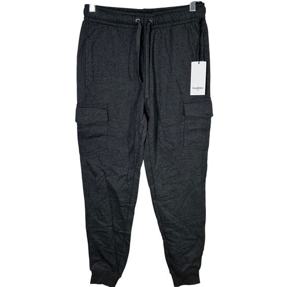 Goodfellow & Co Other - Goodfellow & Co‎ Mens Dark Gray Ultra Soft Fleece Cargo Jogger Pants Size XS NWT